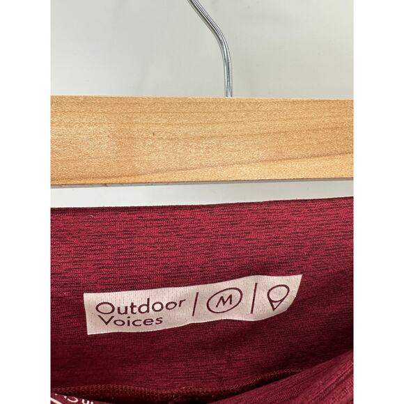 Outdoor Voices Leggings Women MEDIUM Red Burgundy Pull On Stretch Activewear - Picture 5 of 9